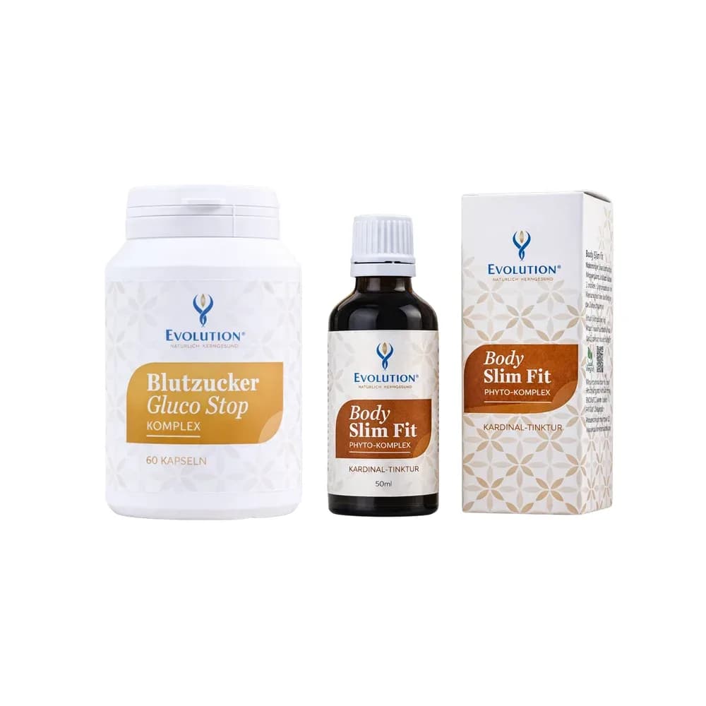 Body Slim Tinktur + Gluco Stop Komplex - Abnehmen leicht gemacht, Set
