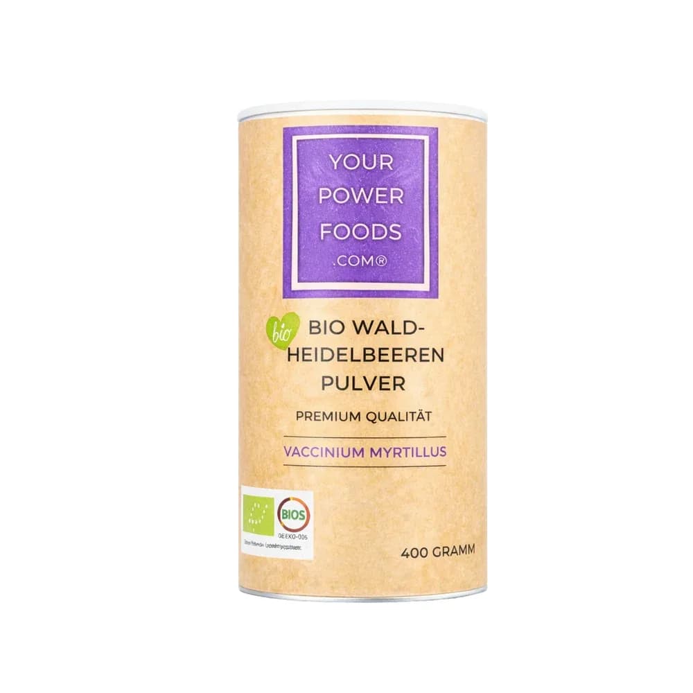 Bio Waldheidelbeeren Pulver, Premium Qualität, 400g