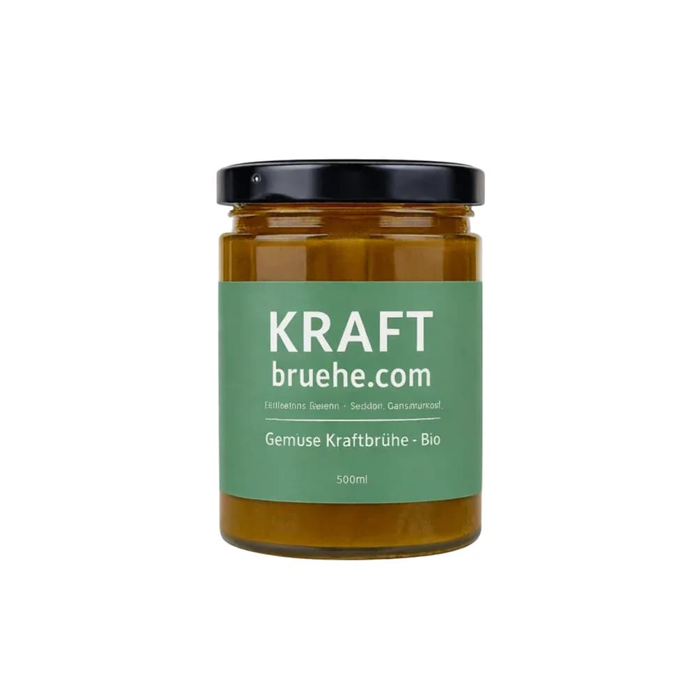 Gemüse Kraftbrühe – Premium Bio, 6×500 ml – Reiner Geschmack. Reine Zutaten.