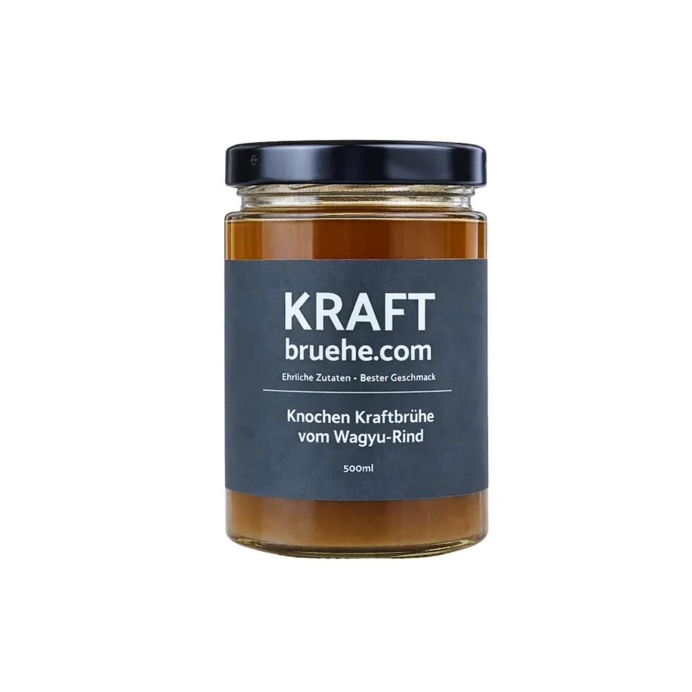 Knochenbrühe vom Wagyu Rind, 6 x 500ml bester Geschmack, Paleo, Keto