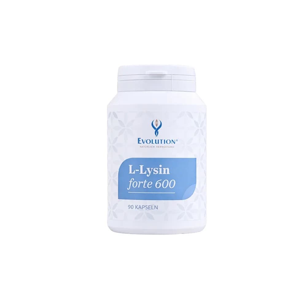 L-Lysin forte 600, Vegan, Lactosefrei, Glutenfrei, 90 Kapseln