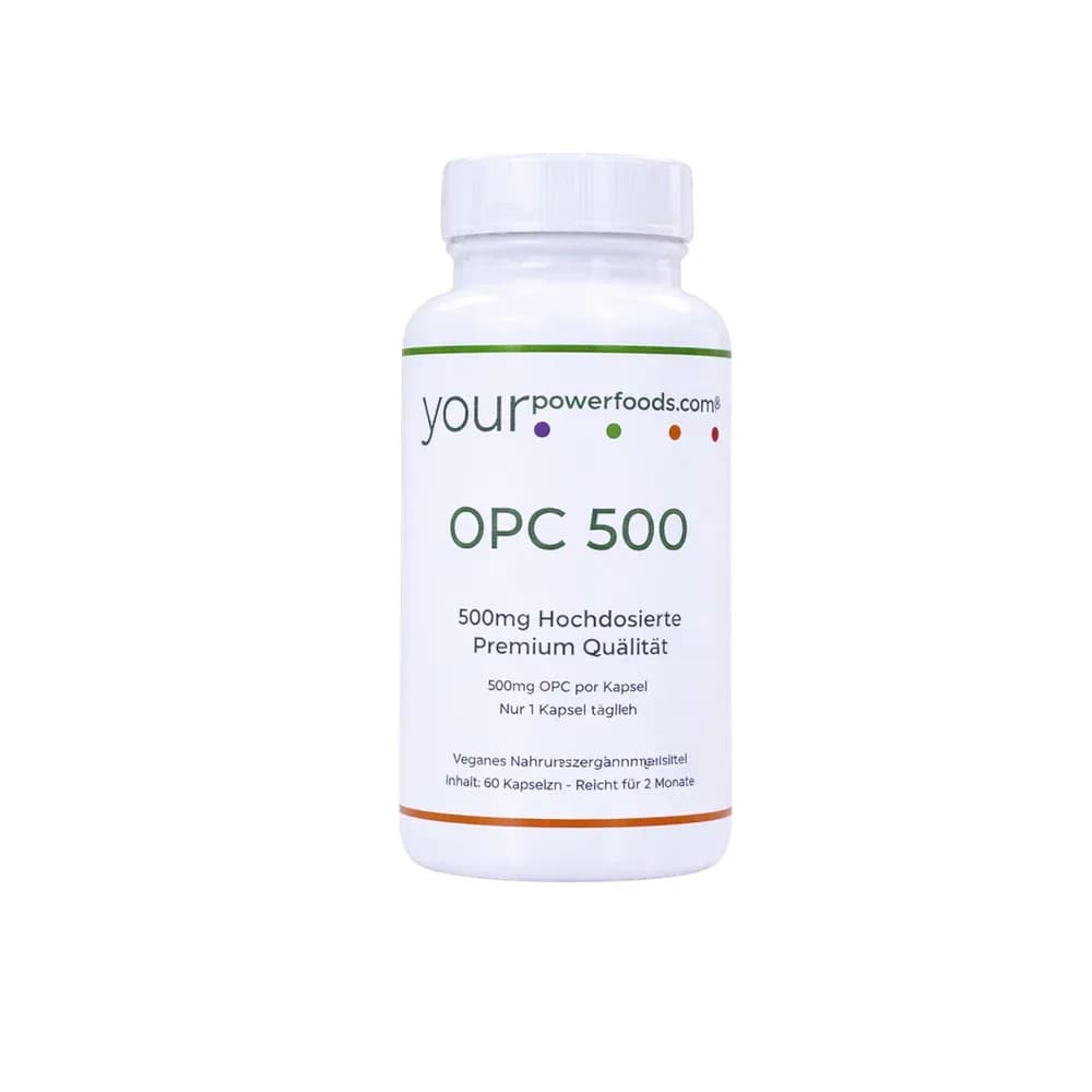 OPC 500mg - Weintraubenextrakt - hochdosiert, nur 1 Kapsel täglich