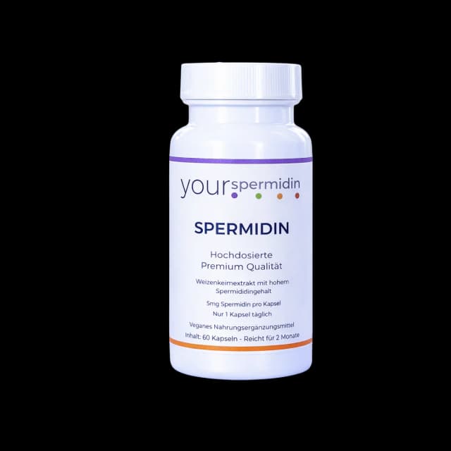 Spermidin - Premium Qualität, 5mg hochdosiert, 2 Monatspackung, 60 Kapseln