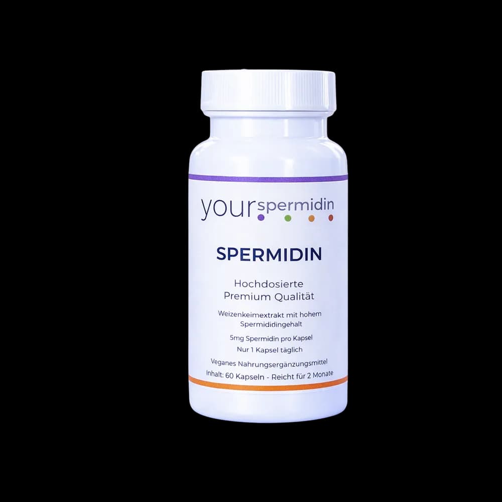 Spermidin - Premium Qualität, 5mg hochdosiert, 2 Monatspackung, 60 Kapseln