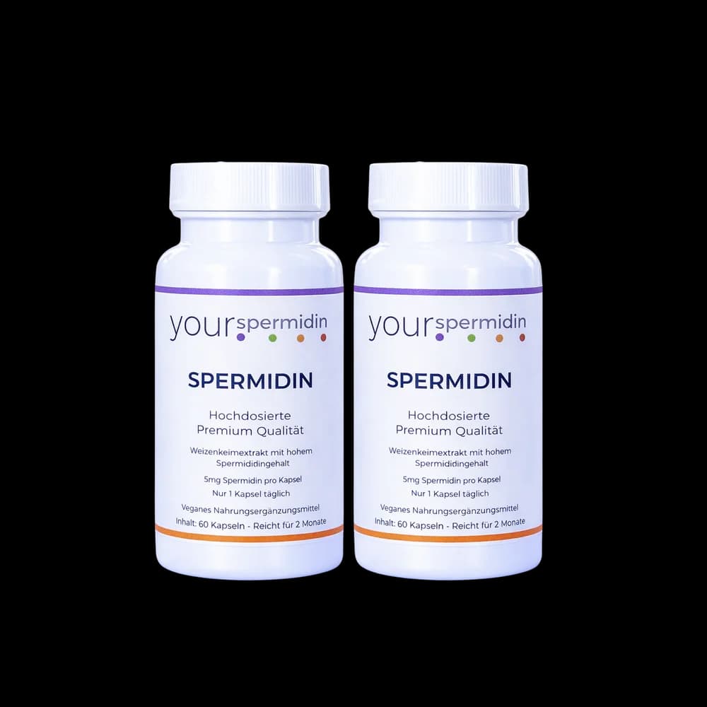 Spermidin, 5mg hochdosiert, Vorteilsset, 2 x 60 Kapseln, 15% Sparen