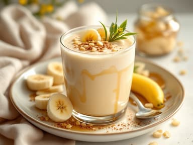 Kremasti zobeni porridge s bananom, datuljama i medom