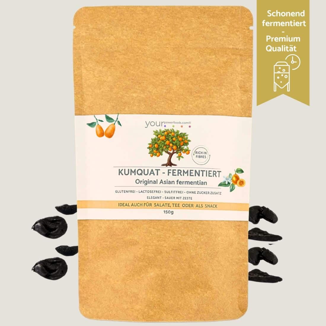Kumquat fermentiert, 100g, Premium Qualität