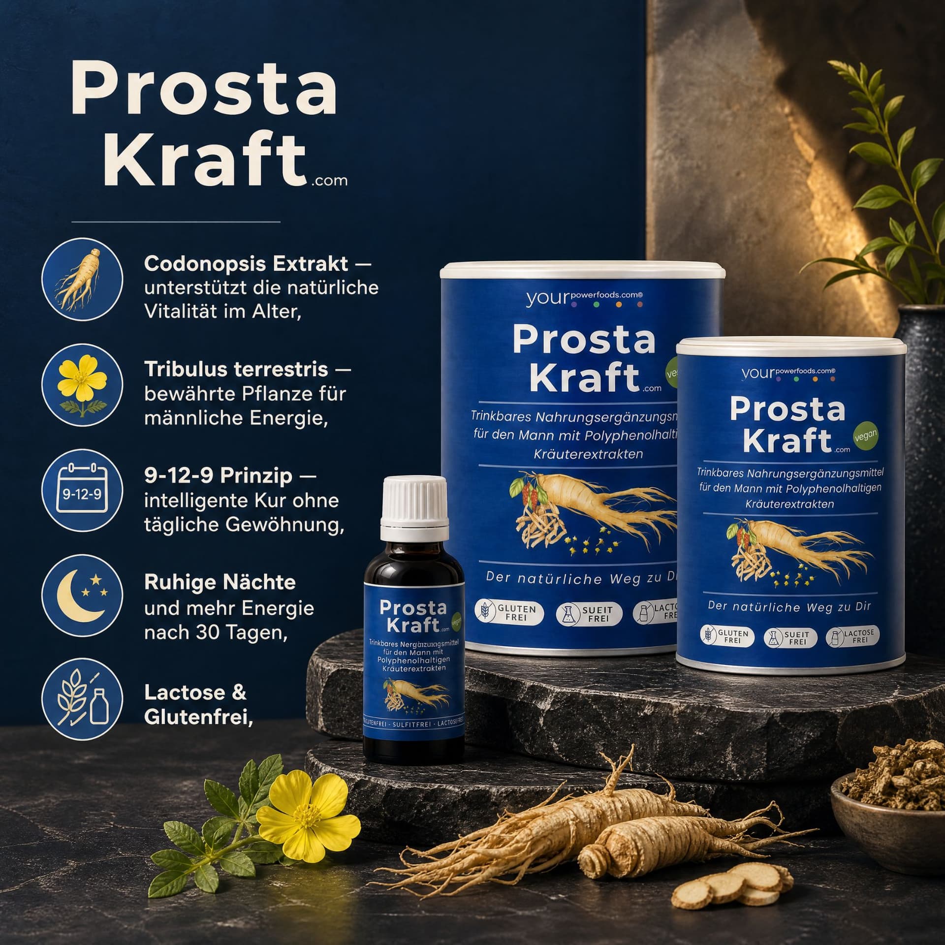 Prostakraft, endlich ruhige Nächte mit natürlicher Pflanzenpower