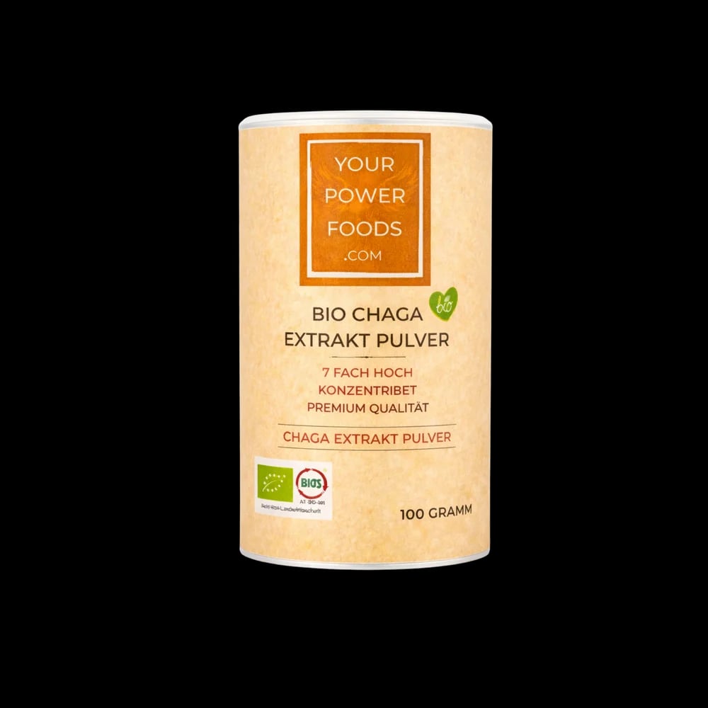 Chaga Extrakt Pulver Bio, 7 - Fach hoch konzentriert, 100g