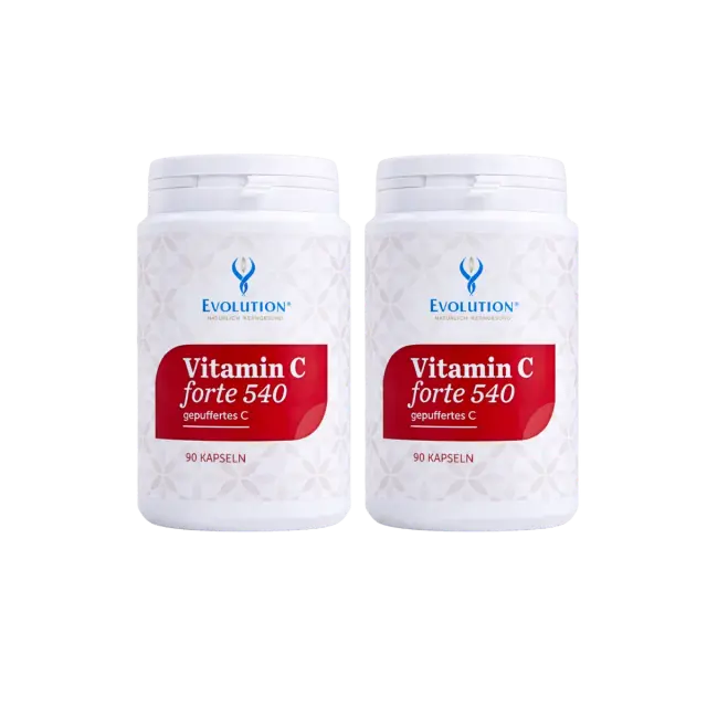 Vitamin C forte 540, gepuffertes C, Vorteilsset, 2 x 90 Kapseln