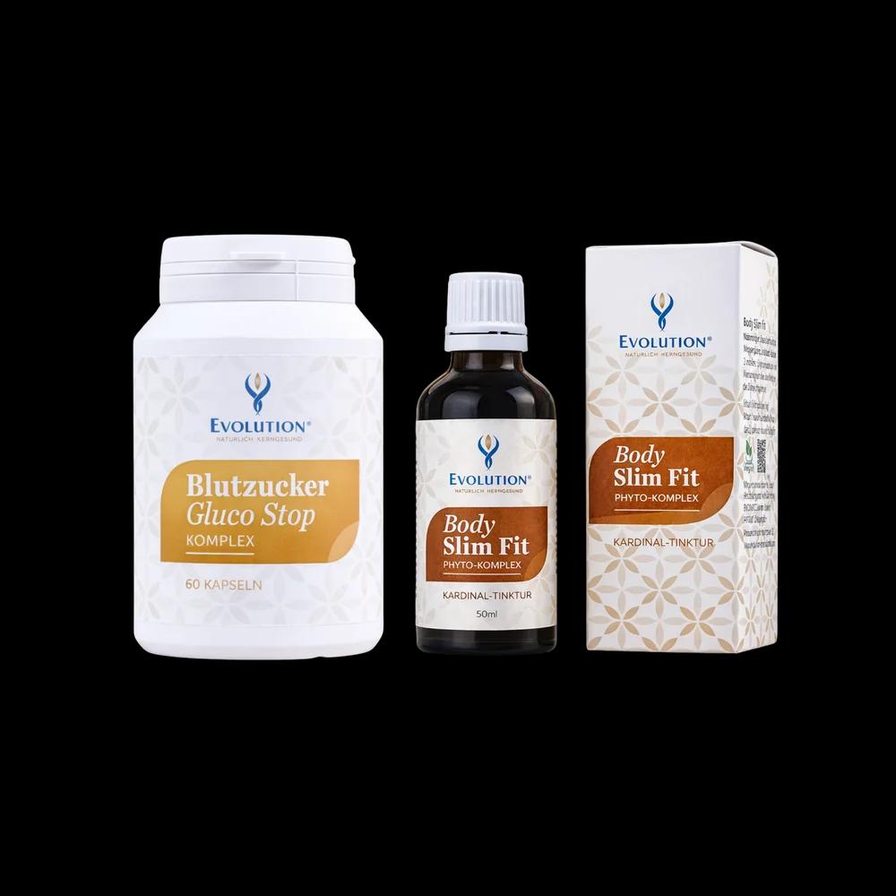 Body Slim Tinktur + Gluco Stop Komplex - Abnehmen leicht gemacht, Set