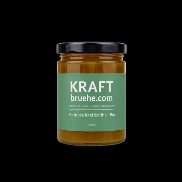 Gemüse Kraftbrühe – Premium Bio, 6×500 ml – Reiner Geschmack. Reine Zutaten.
