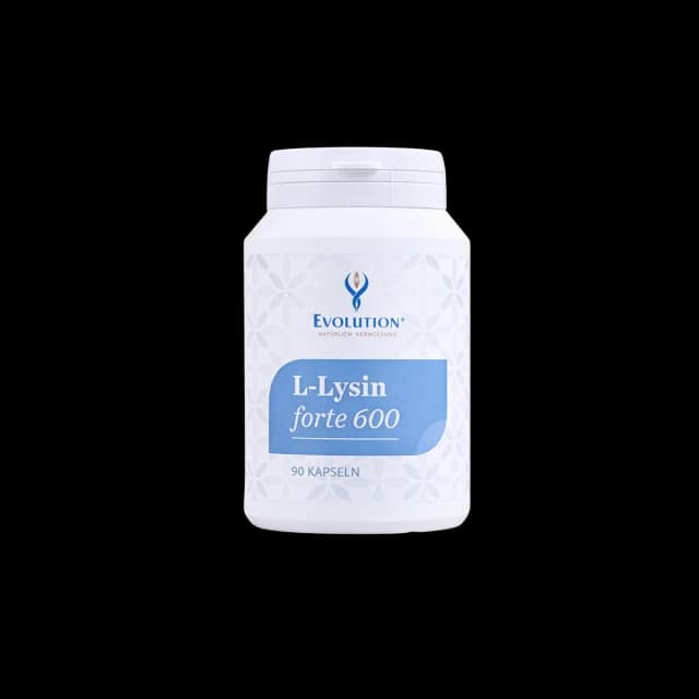 L-Lysin forte 600, Vegan, Lactosefrei, Glutenfrei, 90 Kapseln