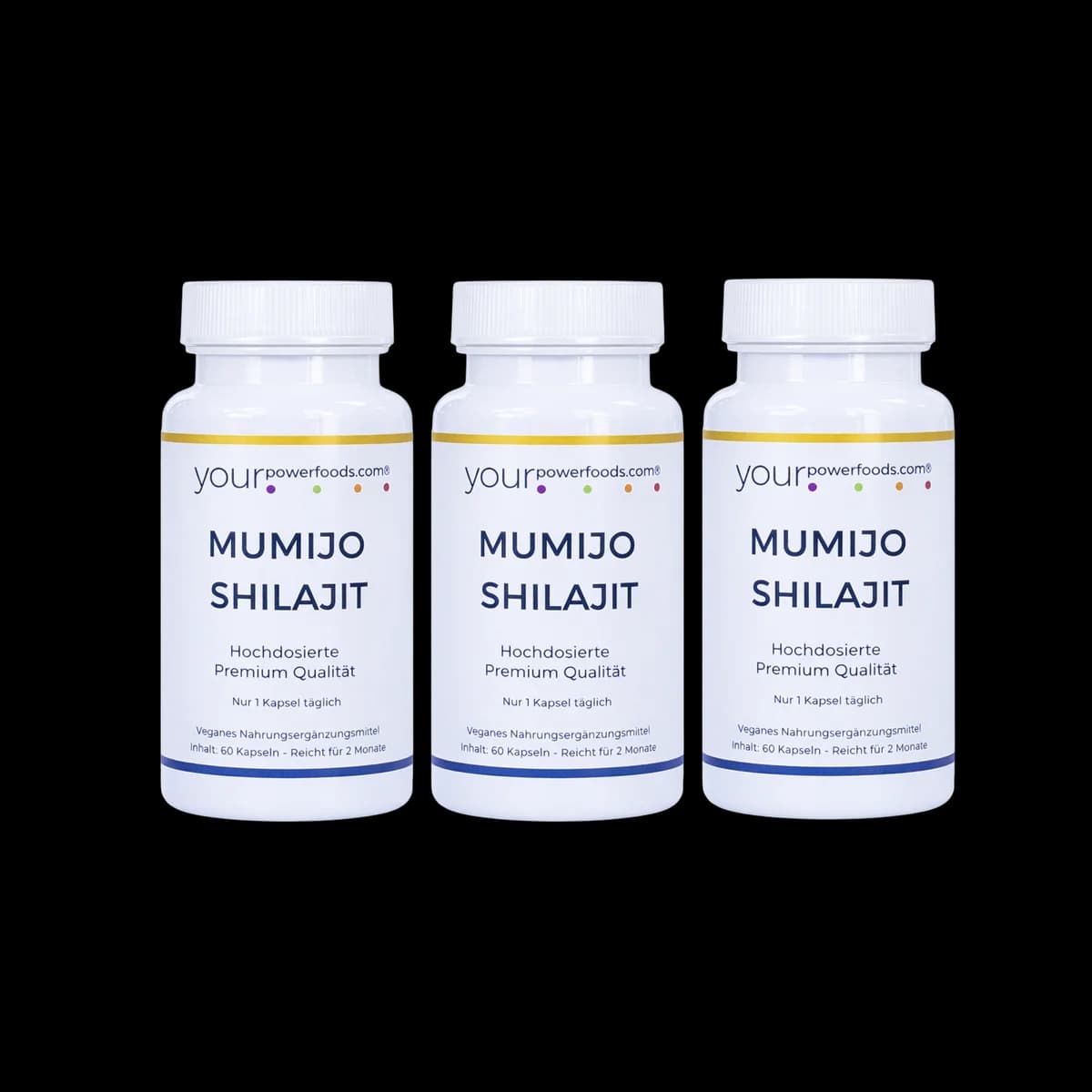 Mumijo Shilajit – 500 mg pro Kapsel, Vorteilsset 2+1 gratis
