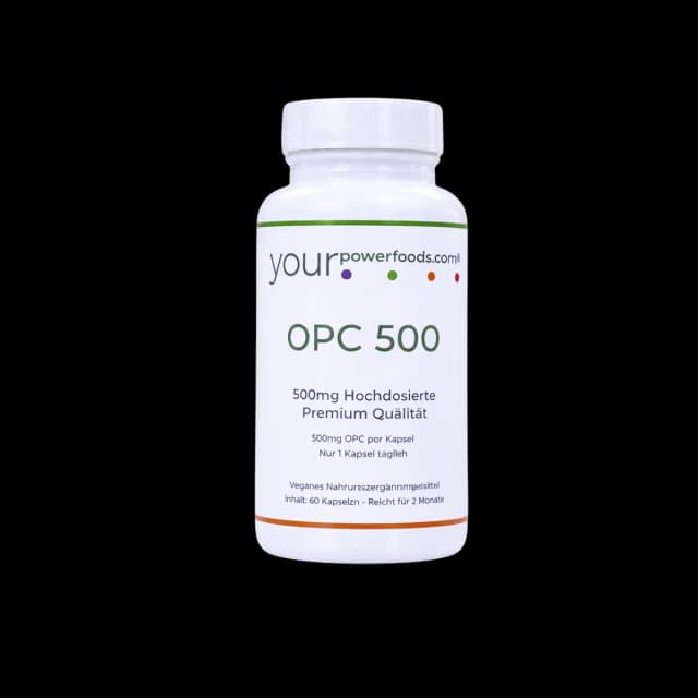 OPC 500mg - Weintraubenextrakt - hochdosiert, nur 1 Kapsel täglich