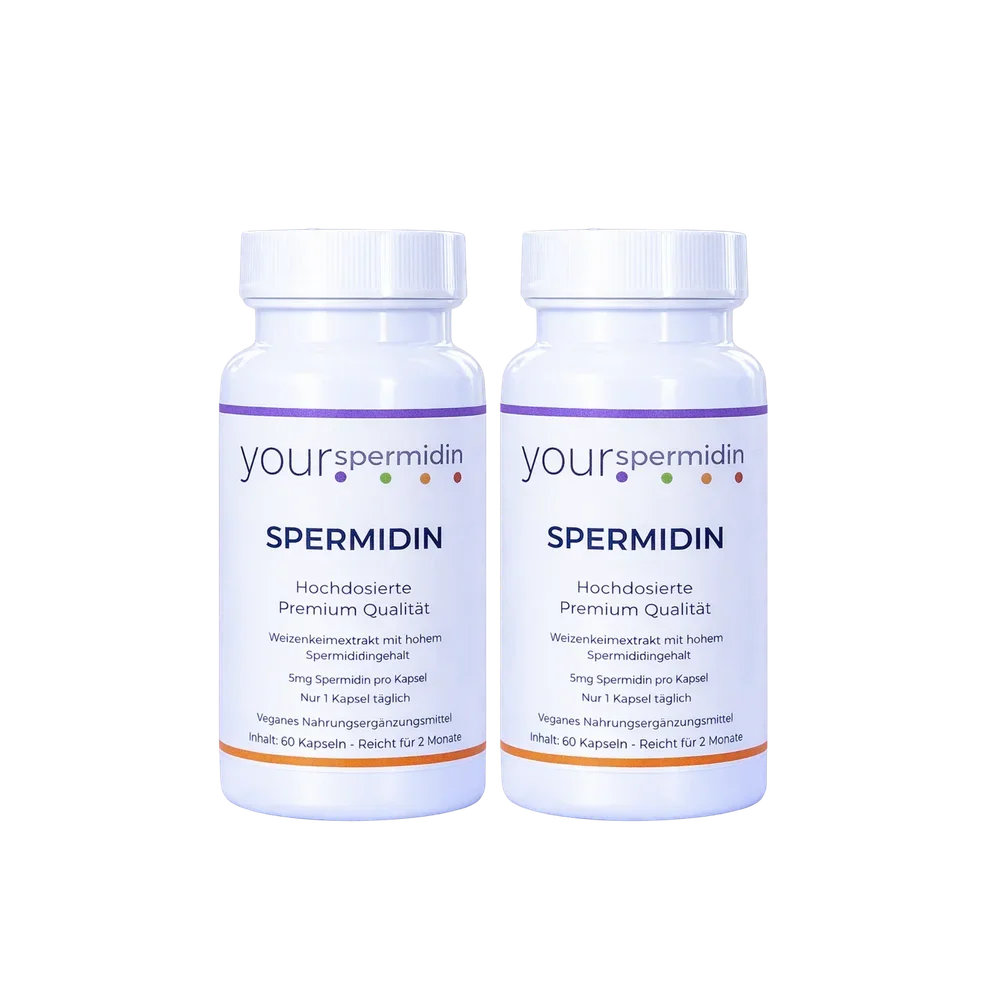 Spermidin, 5mg hochdosiert, Vorteilsset, 2 x 60 Kapseln, 15% Sparen