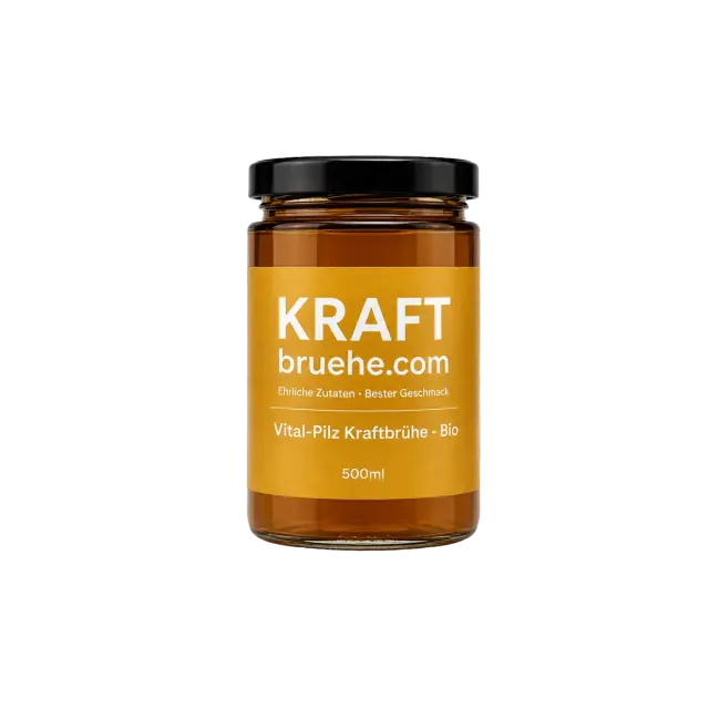 Vital Pilz Kraftbrühe – mit Shiitake, vegan, glutenfrei, konform, 6 x 500 ml