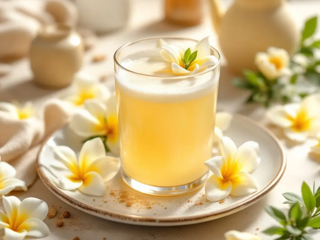 Beruhigender Lavendel-Hafer-Drink mit Honig