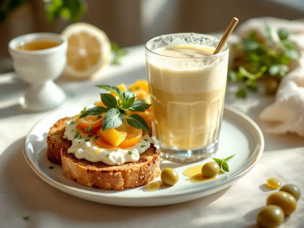 Geröstete Brotscheiben mit Artischocken-Oliven-Creme und weißer Bohnencreme