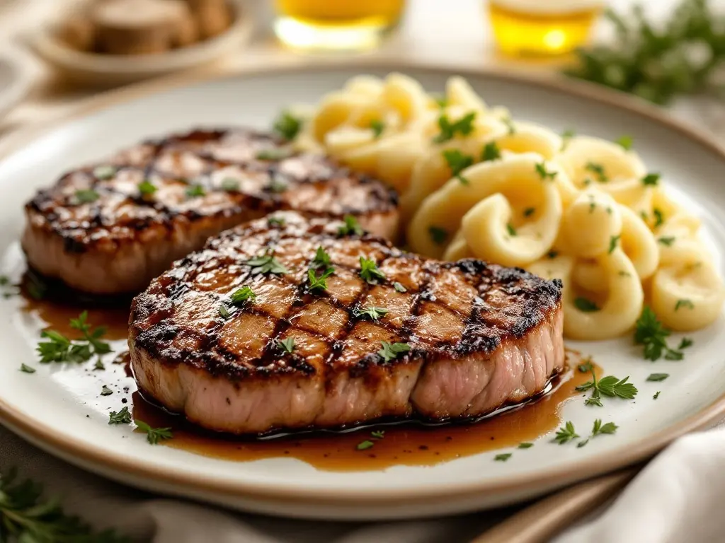 Zarte Rinderfilet-Steaks aus der Pfanne