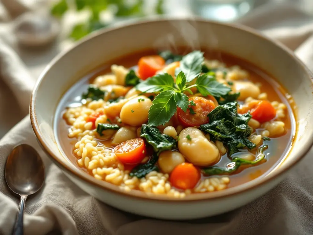 Kichererbsen-Curry mit Spinat und Basmatireis