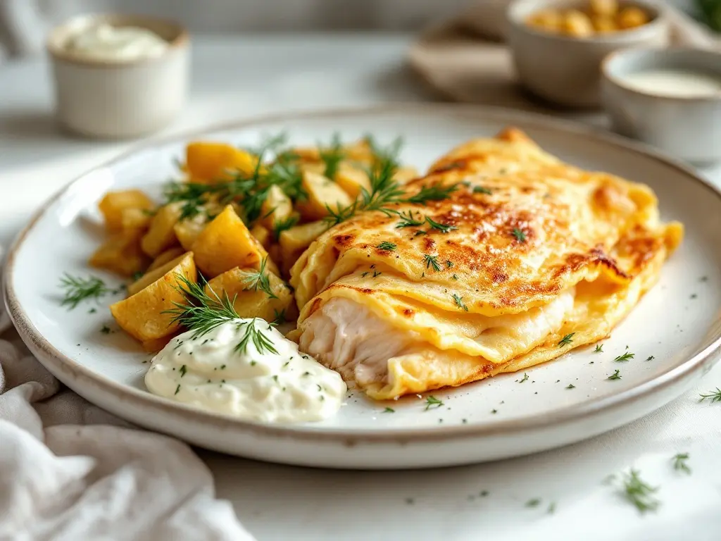 Lachs-Chicorée-Crêpe-Päckchen