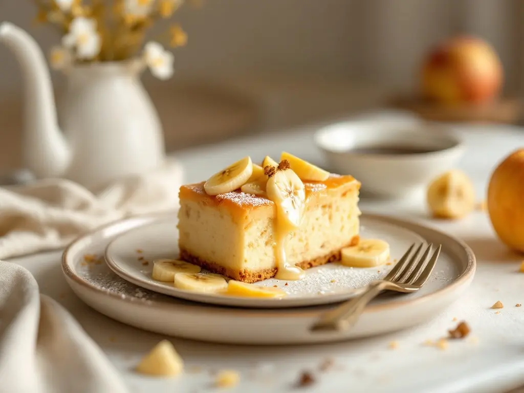 Leinsamen-Pudding über Nacht mit Banane und Apfel