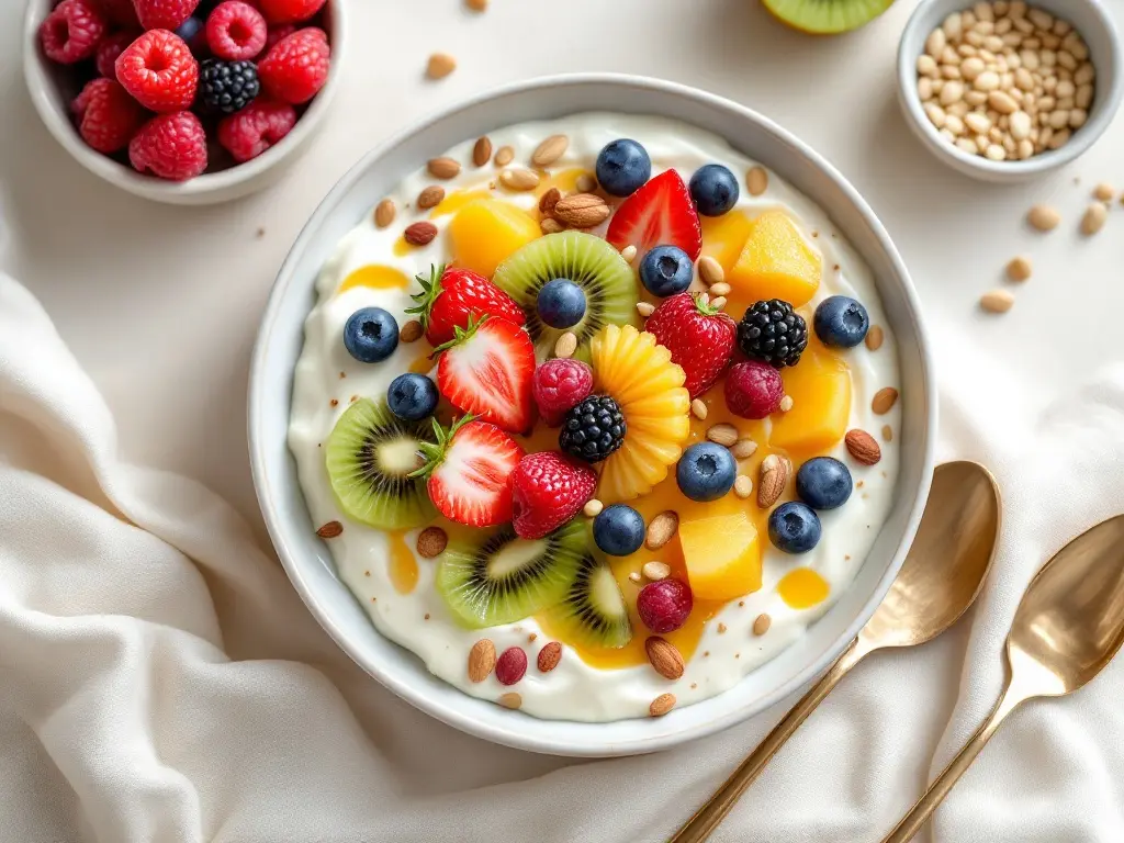 Beerencreme mit Quark und selbst gemachter Fruchtsauce
