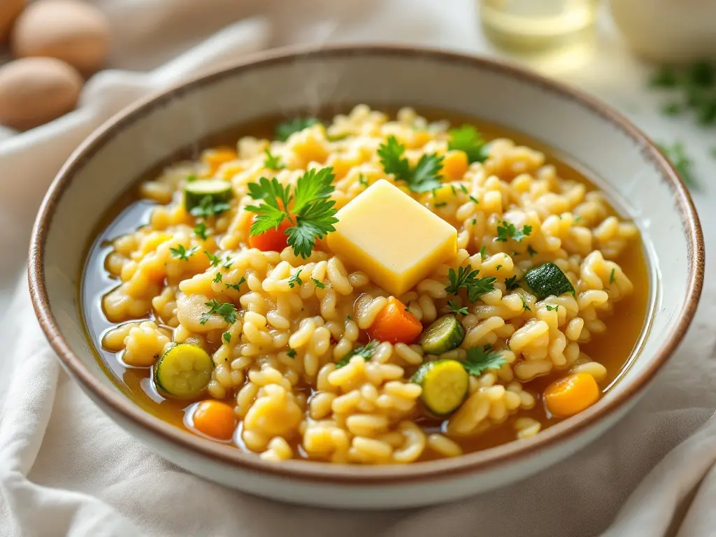 Graupen-Risotto mit buntem Gemüse