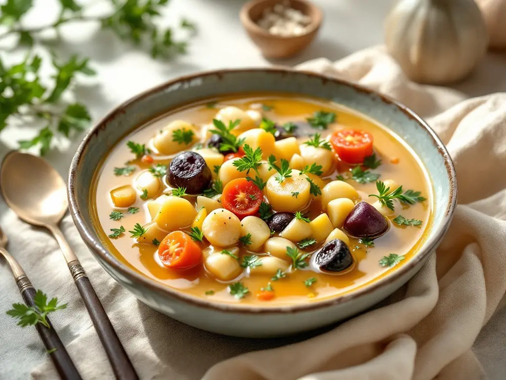 Rote-Bete-Suppe mit Ingwer und Kokosmilch