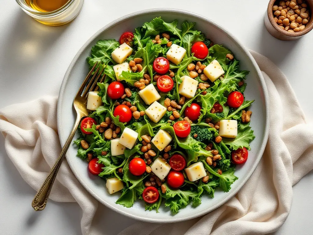 Warmer Rotkohlsalat mit Birne, Walnuss und Ziegenkäse