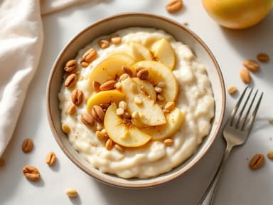 Cremiges Hirse-Porridge mit Apfel und Walnüssen