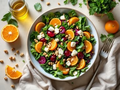 Rote-Bete-Salat mit Walnüssen und Orangenfilets