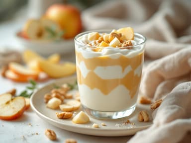 Sanddorn-Joghurt-Frühstück mit Haferflocken und Walnüssen