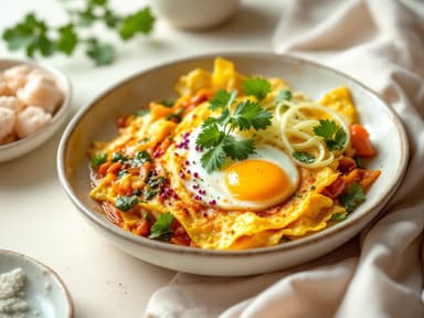 Würziges Kimchi-Omelett mit Frühlingszwiebeln