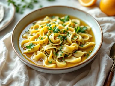 Zucchini-Nudeln mit Garnelen und Zitronen-Knoblauch-Sauce