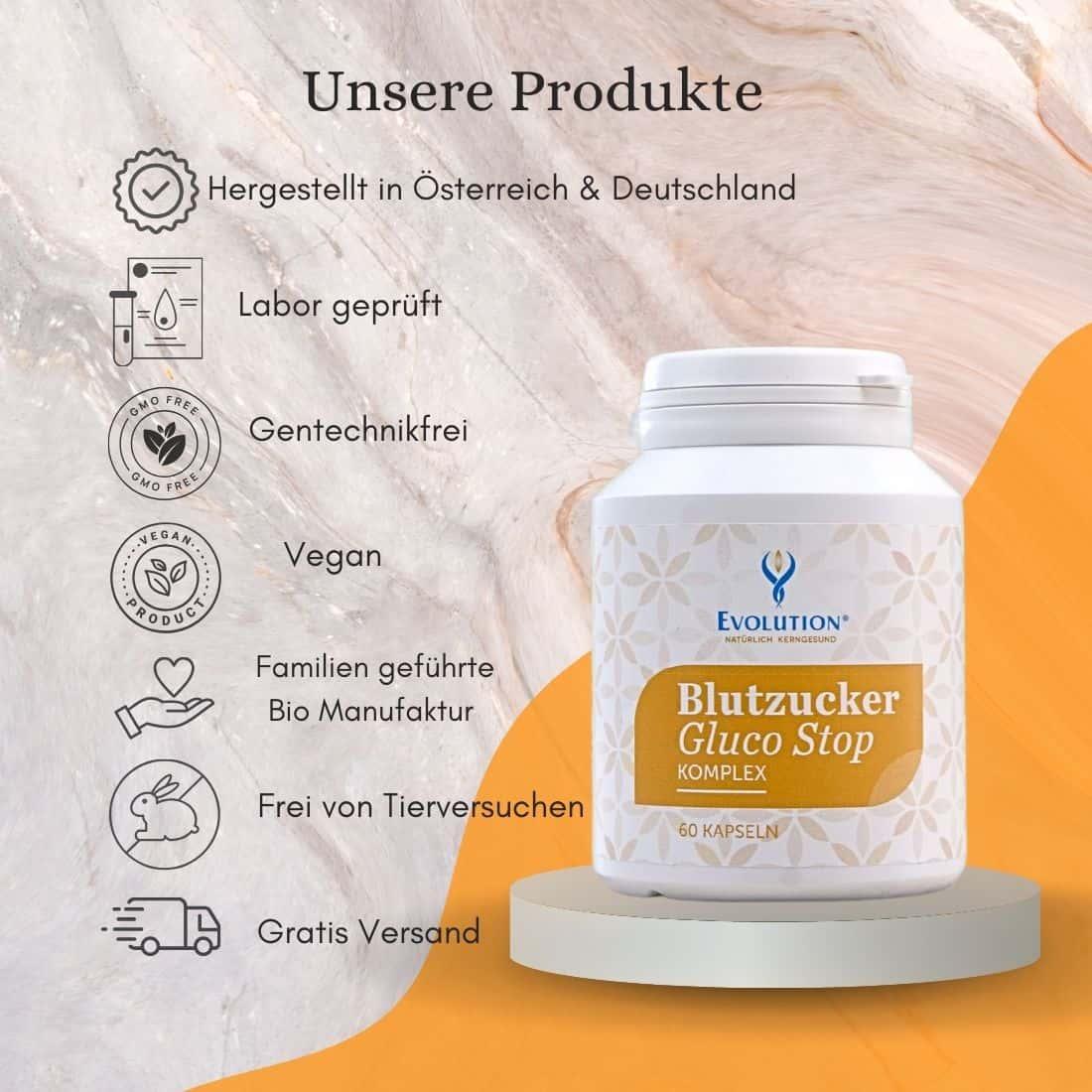 Blutzucker Gluco Stop Komplex, 60 Kapseln