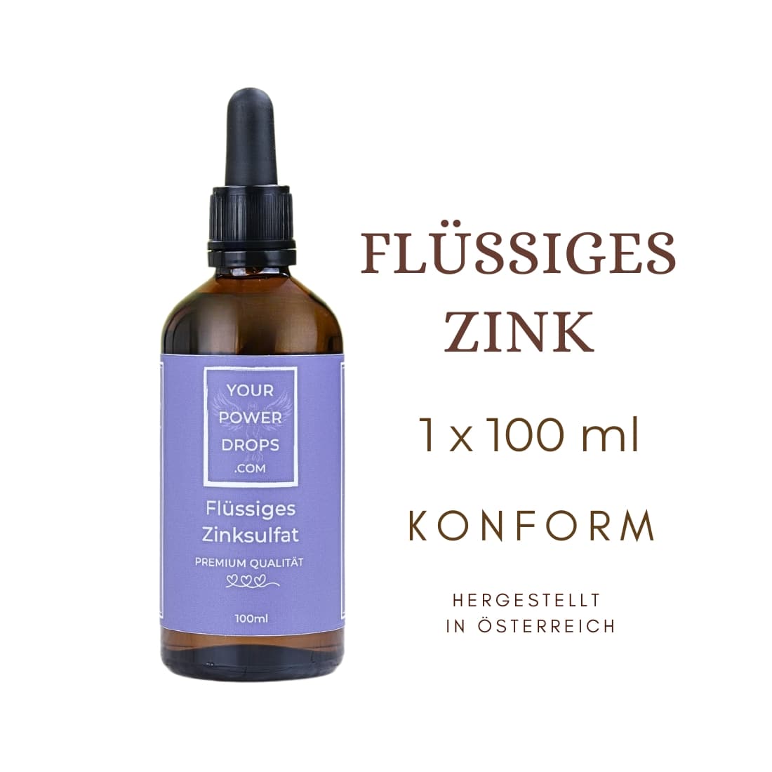 Flüssiges Zink Sulfat – konform, alkoholfrei – Premium Qualität, 100ml