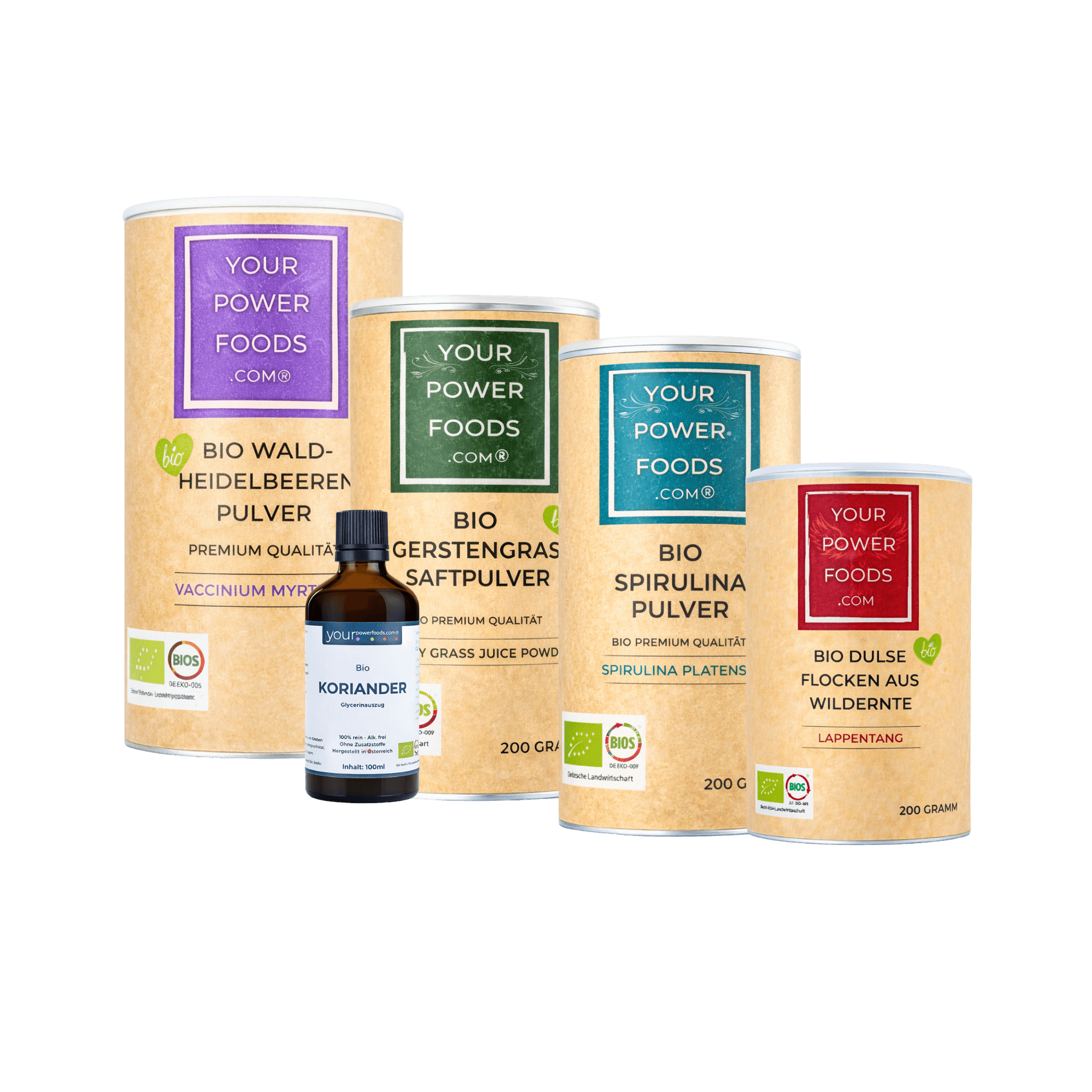 Heavy Metal Detox, POWERFOOD Set, HMDS, mit Bio Koriander Tinktur