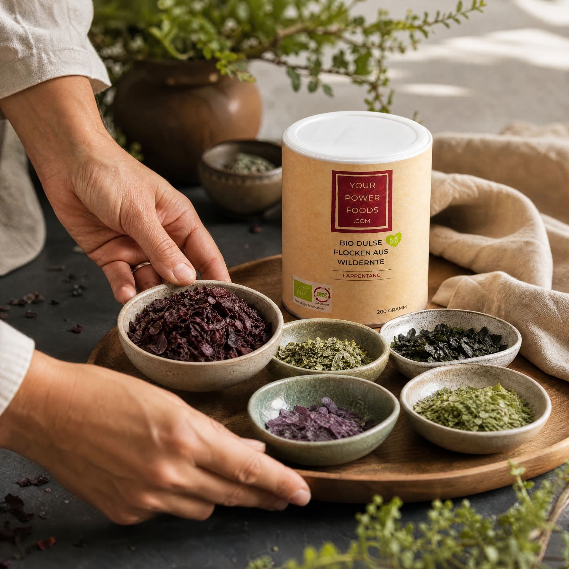 Bio Dulse Flocken 200g & Bio Spirulina Pulver 200g Set