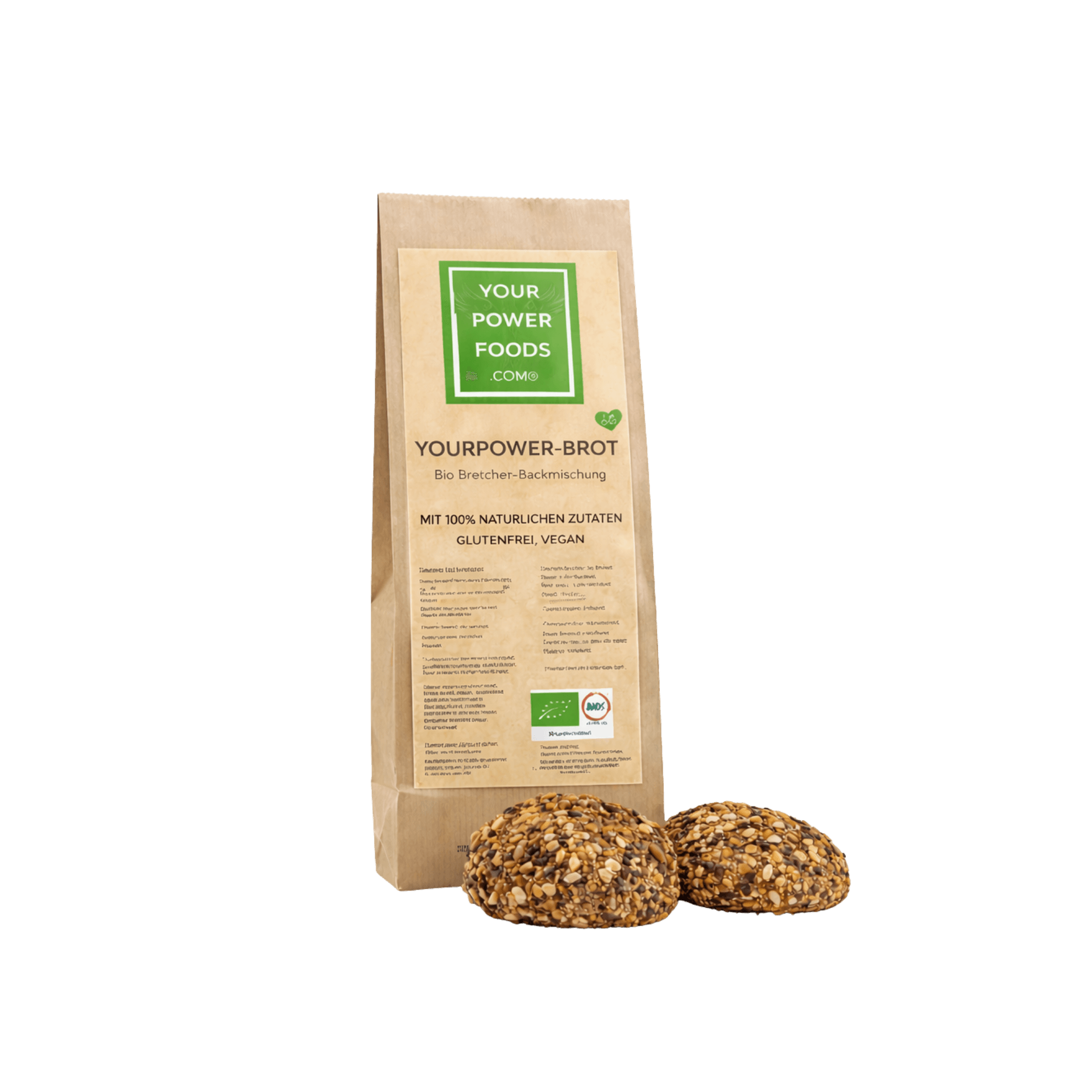 Bio Brot Backmischung, glutenfrei, vegan, konform, Vorteilsset 6 x 350g