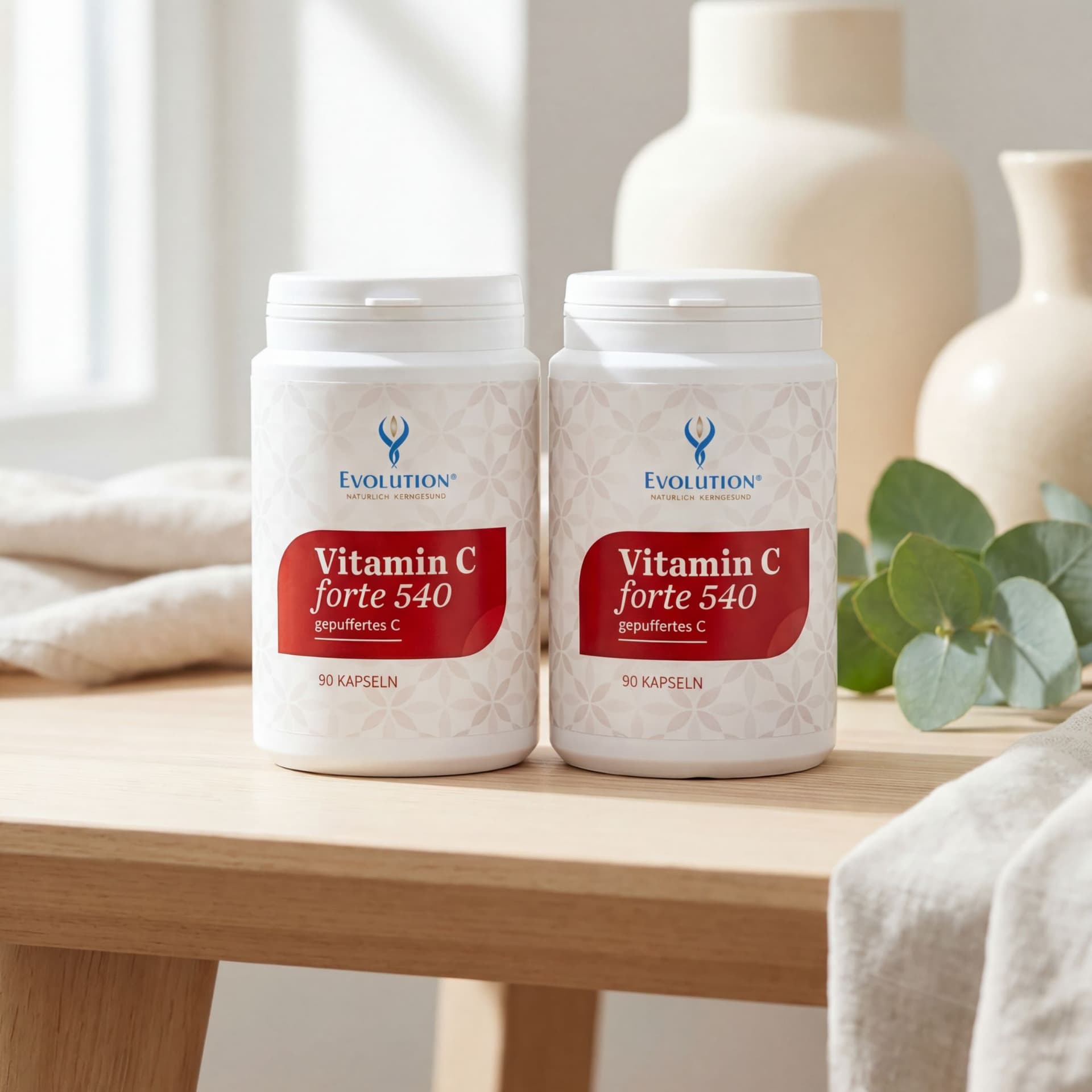 Vitamin C forte 540, gepuffertes C, Vorteilsset, 2 x 90 Kapseln