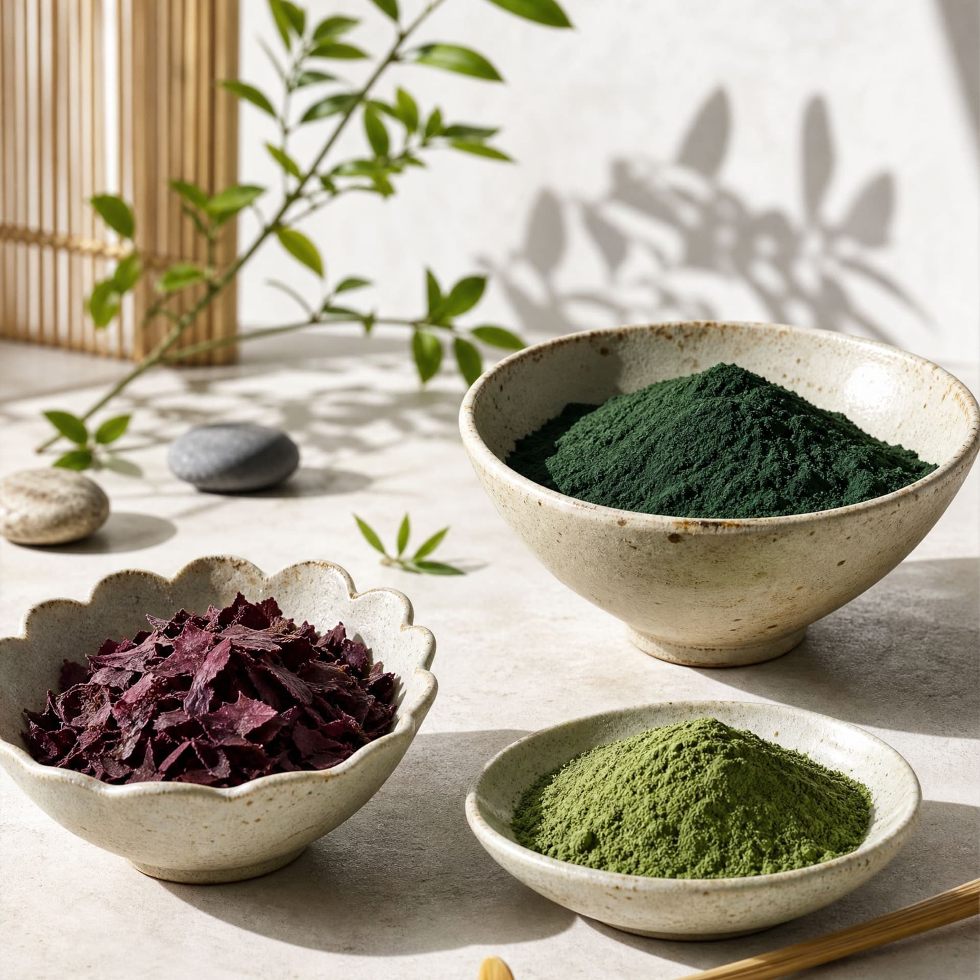 Power Foods Trio - Bio Spirulina, Dulse, Flocken, Gerstengras im Set