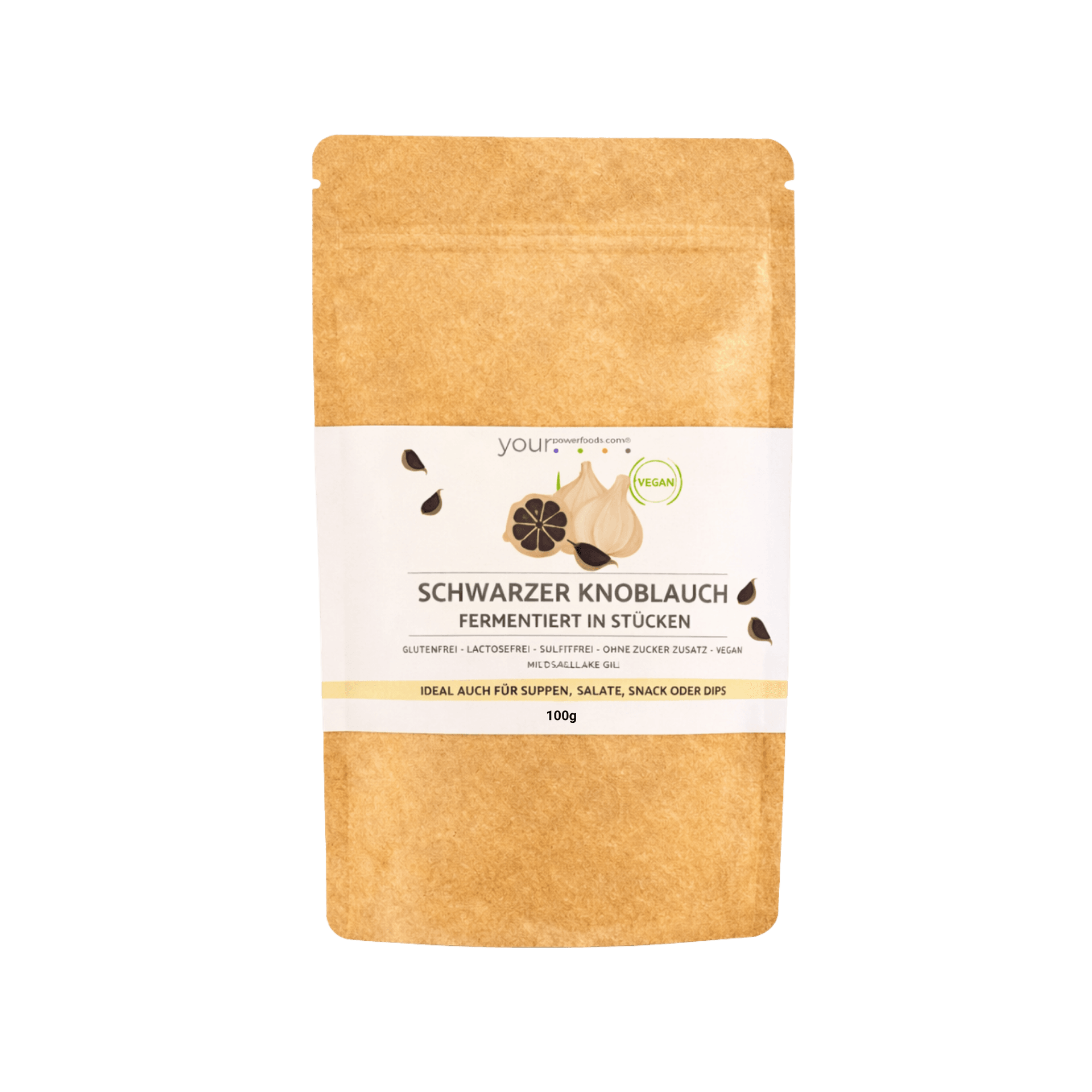 Knoblauch fermentiert, schwarz, 100g, Premium Qualität