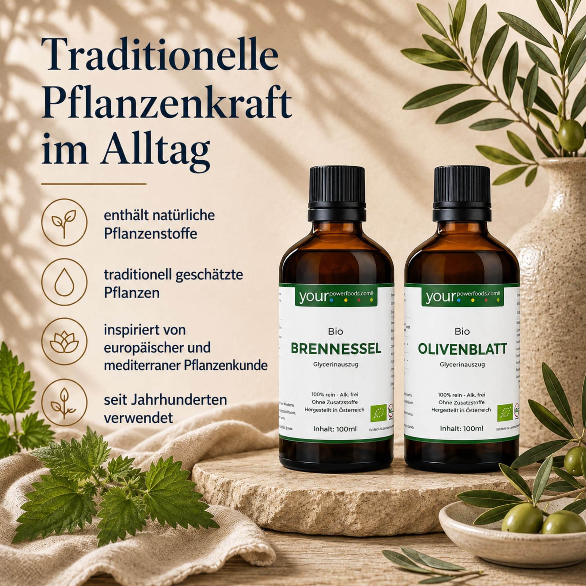 Abwehrkraft Bundle – Olivenblatt & Brennnessel, konform