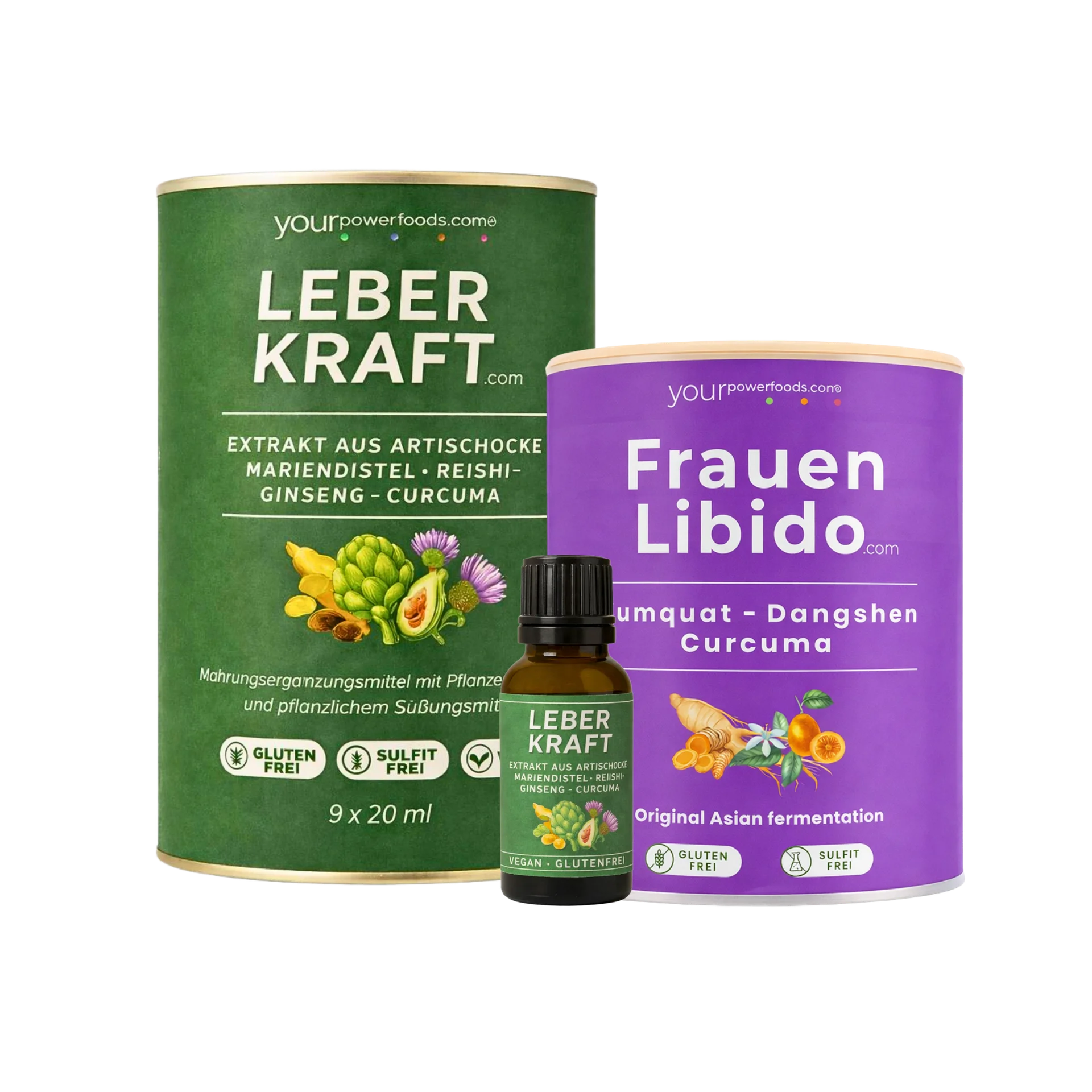 Frauen Power & Balance Set – Leberkraft & Frauen Libido Bundle