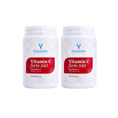 Vitamin C forte 540, gepuffertes C, Vorteilsset, 2 x 90 Kapseln