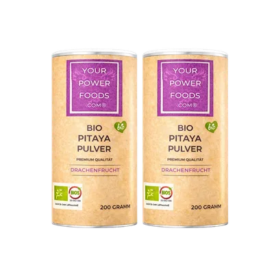 Bio Pitaya Prah Set 2 x 200g, crveni prah zmajskog voća, Red Dragon Powder