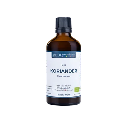 Bio Koriander Tinktur, konform, Alkoholfrei, 100 ml