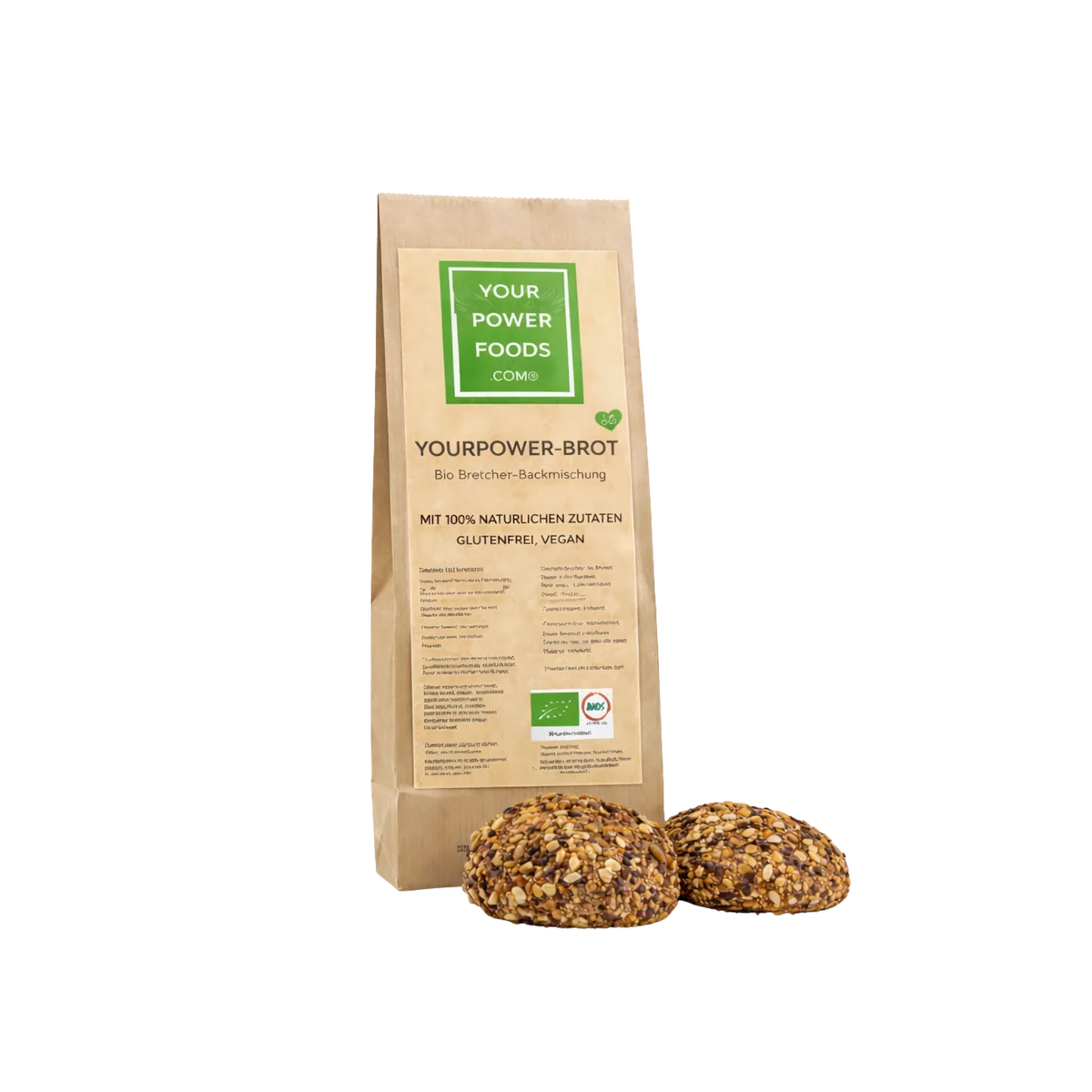 Bio Brot Backmischung, weizenfrei, vegan, Vorteilsset 6 x 350g